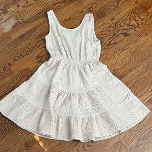 BearPaw Cream Sleeveless Kids Dress